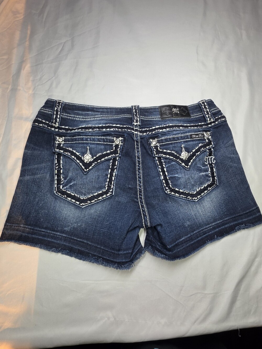 Miss Me Y2K Western Embellished Denim Shorts Size 32